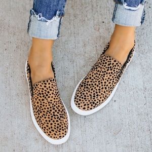 Soda/Hike/Cheetah Leopard Slip Ons w/ Memory Foam